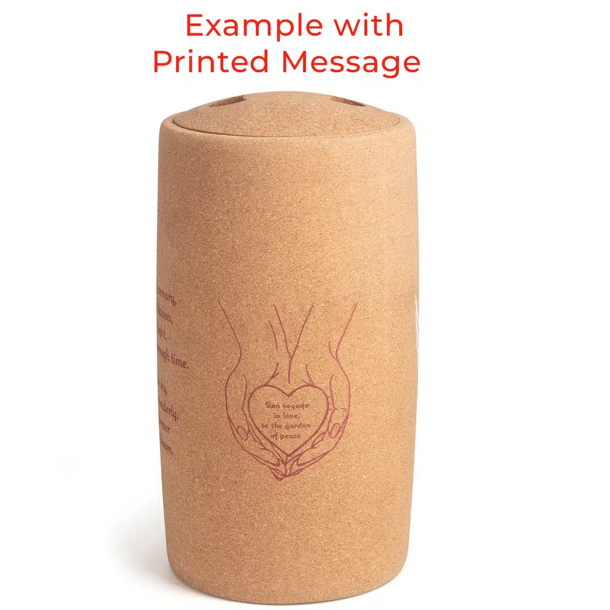 Funeral Tree urn L with printed message