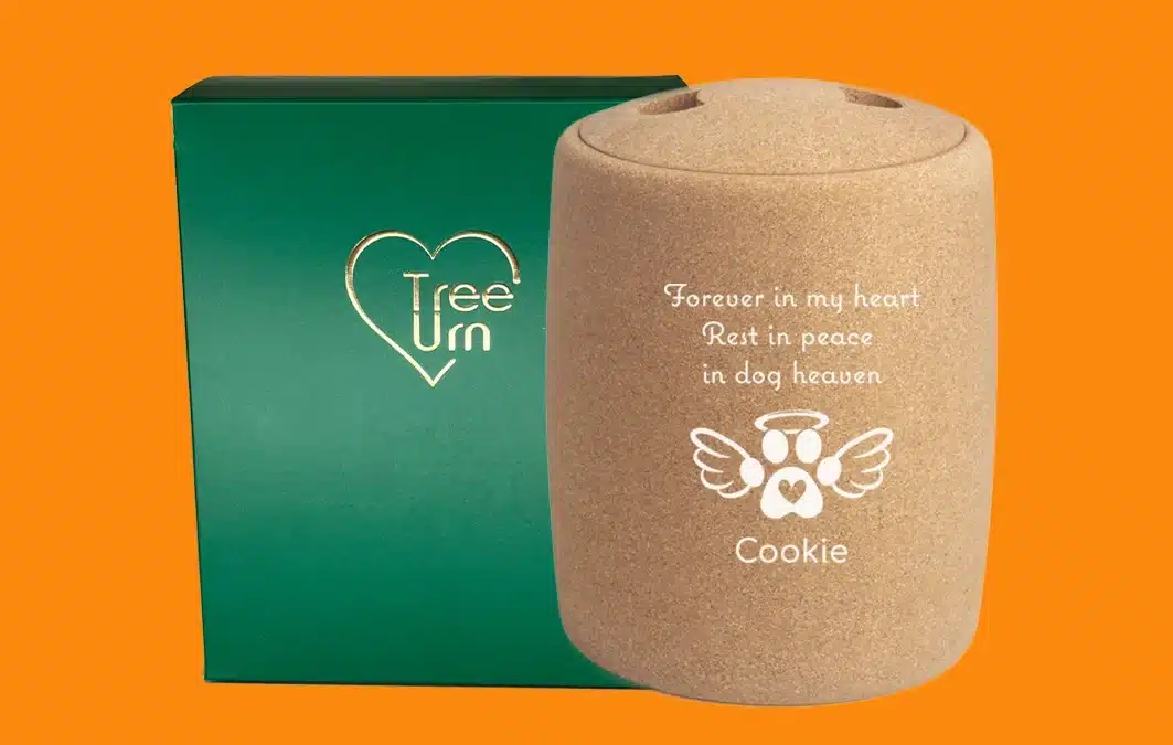 Personalized dog funeral urn